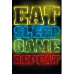 Image of Gaming - Eat Sleep Game Repeat Maxi Poster