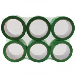 image of Ambassador Green Polypropylene Tape 50mm x 66m Pack of 6 APPG-500066-LN