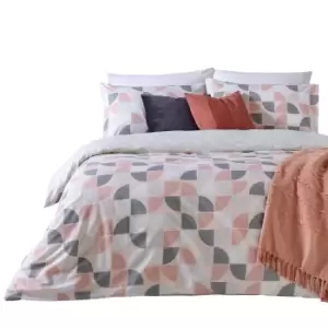 Image of Furn Luna Duvet Cover Set (Single) (Blush/White/Grey)