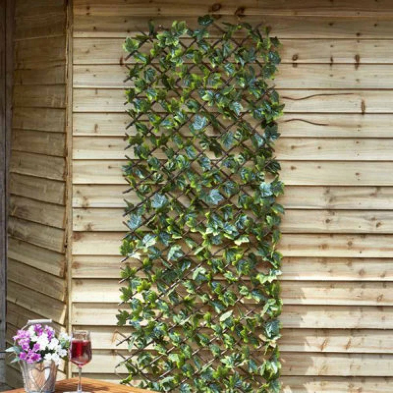 Image of Garden Willow Trellis Maple Leaf Artificial Expandable Garden Fencing Trellises 180 X 120Cm