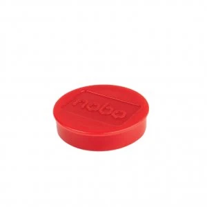 image of Nobo Whiteboard Magnets 38mm Red Pack of 10 915314