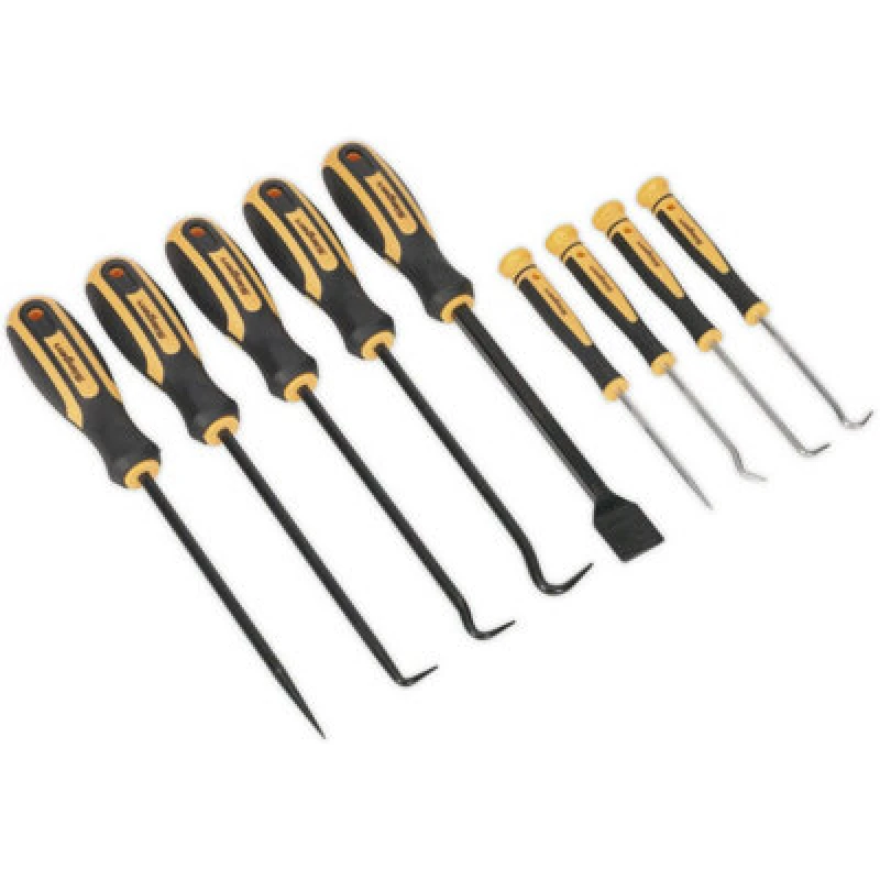 Image of Loops 9 PACK Hand Scraper & Hook Set - Hose & Pin Clip Picking - Gasket Scraping Tools Multi