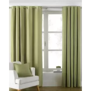 Image of Riva Home Atlantic Eyelet Ringtop Curtains (117 x 137cm) (Green)