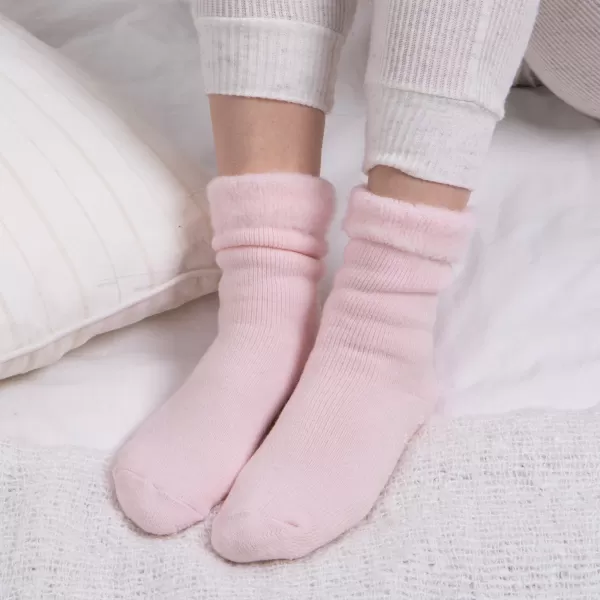 image of totes Toasties Thermal Brushed Bed Socks Pink