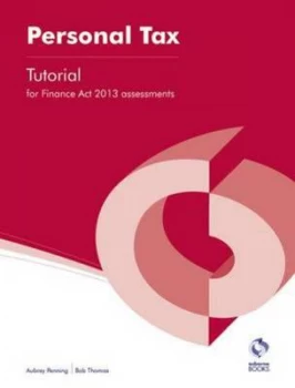 Image of Personal Tax finance Act 2013 Tutorial by Aubrey Penning Paperback