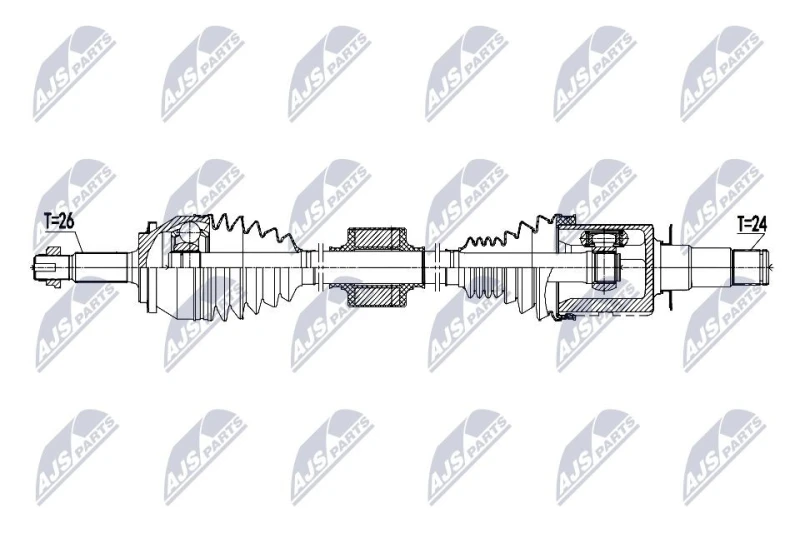 Image of NTY NPW-TY-234 Drive shaft Front Axle Right Drive Shaft (13)