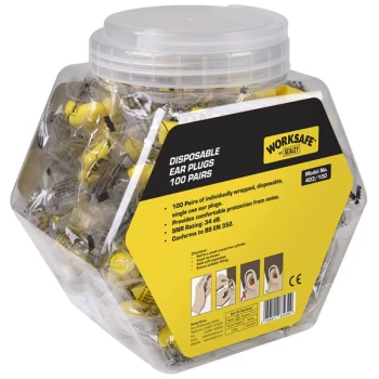 image of Ear Plugs Disposable - 100 Pairs