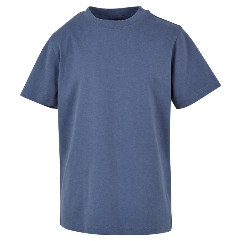 Image of Build Your Brand Plain Dark Grey T-Shirt in Blue Size: 4-6 Years Blue Unisex 4-6 Years