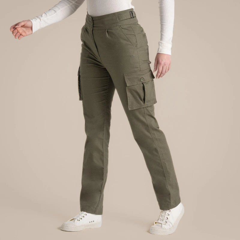 Image of Craghoppers Womens Araby Cargo Trousers 10 - Waist 27' (69cm) Wild Olive CWJ1343-CZL-10
