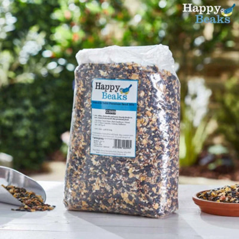 Image of Garden Gear Happy Beaks Ground & Table Premium Bird Seed Food Mix (5Kg) High Energy Feed For Wild Birds