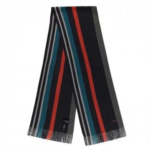 Image of Ted Baker Panini Stripe Scarf - NAVY