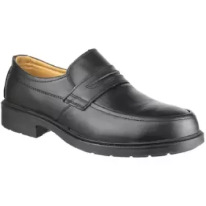 image of Amblers Safety Mens FS46 Mocc Toe Safety Slip On Shoe (8 UK) (Black) - Black