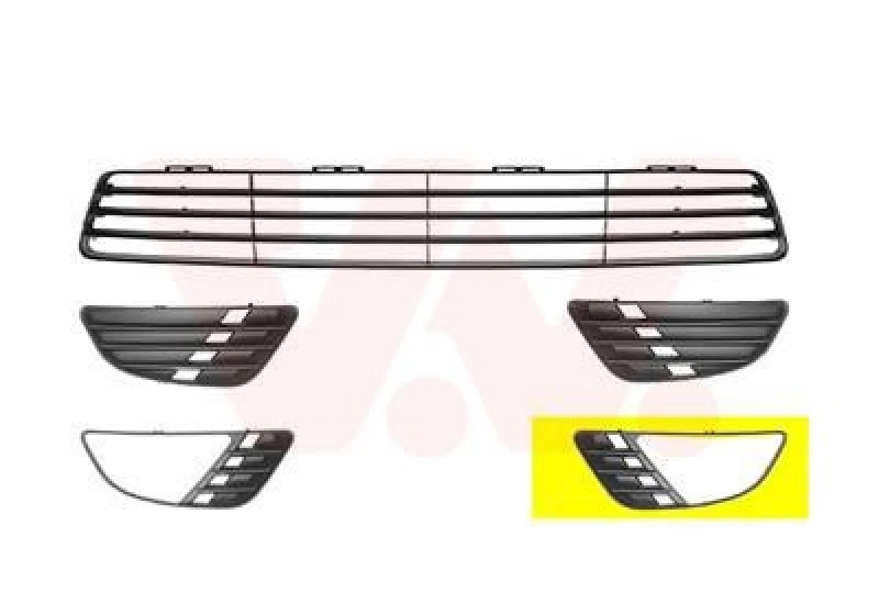 Image of VAN WEZEL Bumper grill VAN WEZEL 1805593