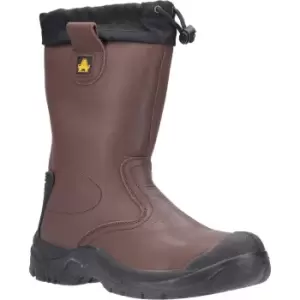 Image of Amblers Mens FS245 Antistatic Leather Safety Rigger Boot (10 UK) (Brown)