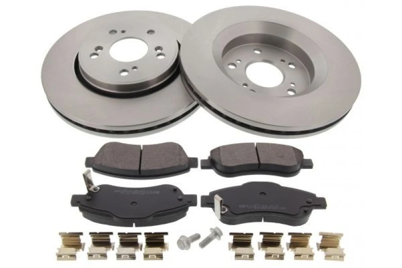 Image of MAPCO 47526 Brake disc and pads set Front Axle, Brake Disc Type: Vented, with acoustic wear warning Brake Set,disc brakes (3405)