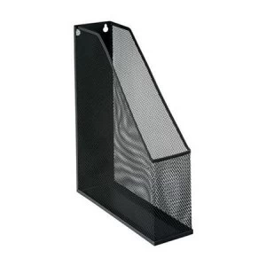 image of Mesh A4 Scratch Resistant Magazine File Black with Non Marking Rubber Pads