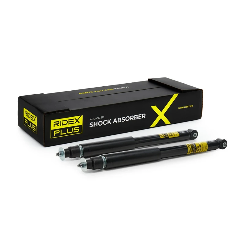 Image of RIDEX PLUS 854S1570P Shock absorber Rear Axle, Gas Pressure, Twin-Tube, Telescopic Shock Absorber, Bottom eye Shock Absorber (854)