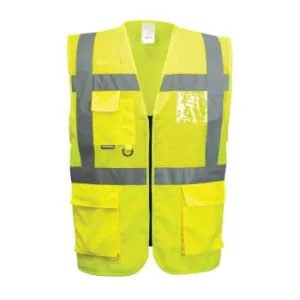 Image of Portwest C496 Madrid Executive Mesh Vest Yellow 2XL
