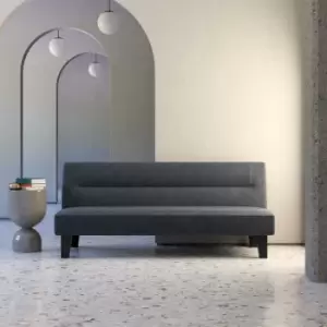 Image of Kebo Futon Sofa Bed Click Clack Grey Velvet By Dorel