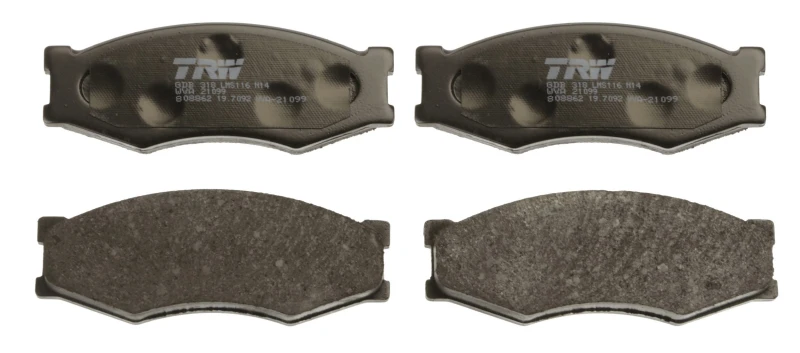 Image of TRW GDB318 Brake pad set not prepared for wear warning indicator Brake Pad Set,disc brake (402)