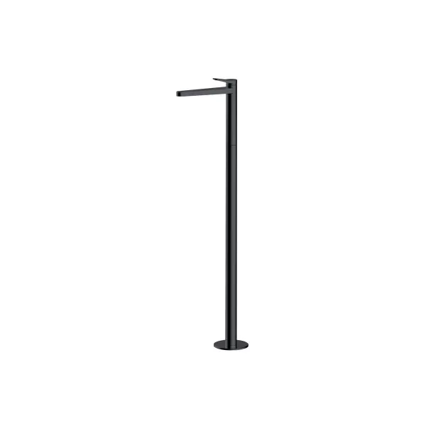 Image of RAK Petit Round Floor Standing Wash Basin Mixer - Matt Black