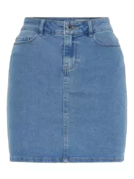 image of VERO MODA Denim Skirt Women Blue