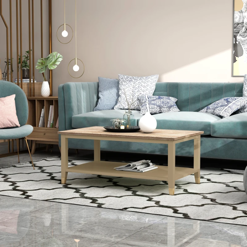 Image of Cabinet Bits Palazzi Coffee Table H45 W100 D56Cm Clay/natural