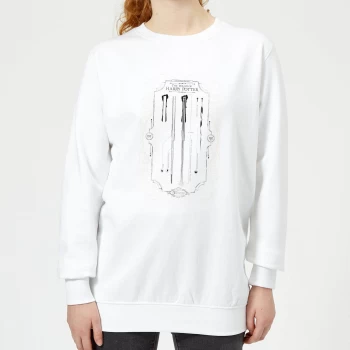 Image of Harry Potter Wand Of Harry Potter Womens Sweatshirt - White - M