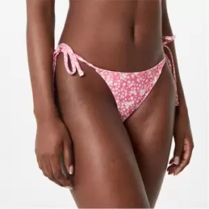 image of Jack Wills Tie Side Bikini Bottoms - Pink