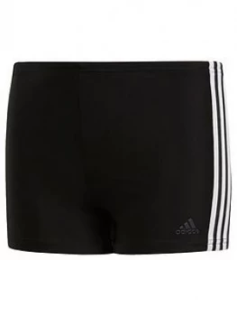 Image of Boys, adidas Swim Fit Boxer 3 Stripe Youth - Black/White, Size 15-16 Years