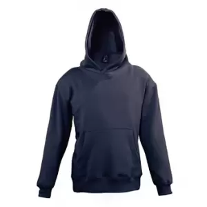 image of SOLS Childrens/Kids Slam Hooded Sweatshirt (6 Years) (Navy)