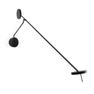 Image of Invisible LED Wall Reading Light Matt Black Touch dimmer 765lm 3000K
