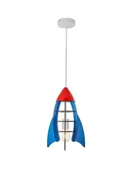 image of Glow Rocket Pendant, Blue/Red