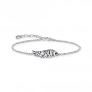 Image of Sterling Silver Blue Stones Phoenix Wing Bracelet A2070-644-1-L19V