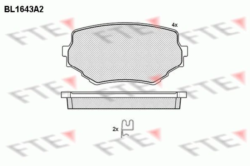 Image of Brake pad set FTE 9010264