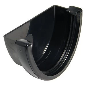 image of FloPlast REH1B High Capacity High Gutter External Stopend - Black