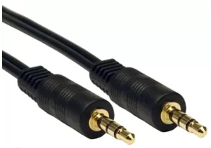 image of 3.5mm (M) Stereo Plug to 3.5mm (M) Stereo Plug 1m Black OEM Cable