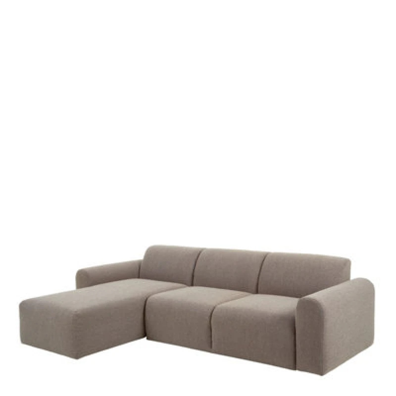 Image of Furniture To Go Midfield Left Hand Facing 2 Seater Chaise Longue In Boucle Beige Fabric