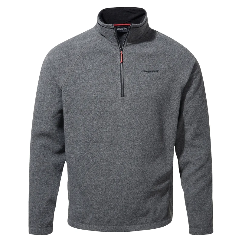Image of Craghoppers Craghoppers Men 'Corey VI' Half-Zip Fleece in Mid Grey Size: Medium Mid Grey M Male 5054904484713
