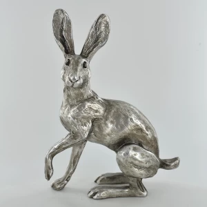 image of Antique Silver Buttercup Hare Ornament