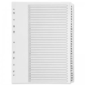 Image of Q Connect Index 1-31 Polyprop White