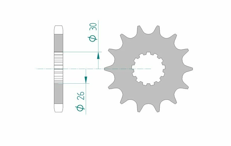 Image of AFAM Steel Standard Front Sprocket 52900 - 530