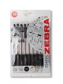 image of Zebra Z Grip Ballpoint Pen Black PK10