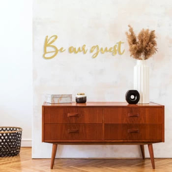 Image of Be Our Guest - Gold Gold Decorative Metal Wall Accessory