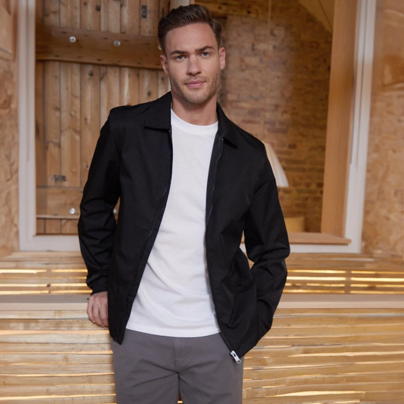 Image of Threadbare 'Alli' Collared Lightweight Zip-Through Jacket Black