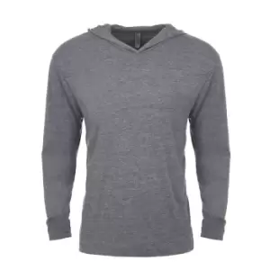 Image of Next Level Adults Unisex Tri-Blend Long Sleeve T-Shirt Hoodie (S) (Premium Heather)