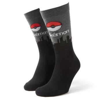 image of Mens Pokemon Skyline Socks - Black - UK 4-7.5