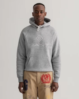 image of Gant Gant OTH Logo Hoodie - Grey 093