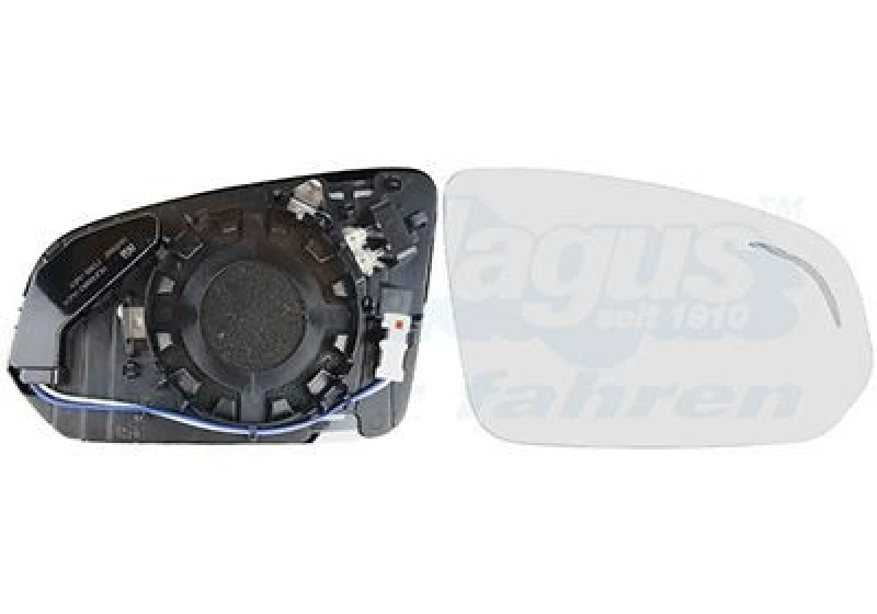 Image of VAN WEZEL Wing mirror glass VAN WEZEL 5915836