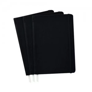 image of Pukka Softcover Journal Black Pack of 3 9372-CD